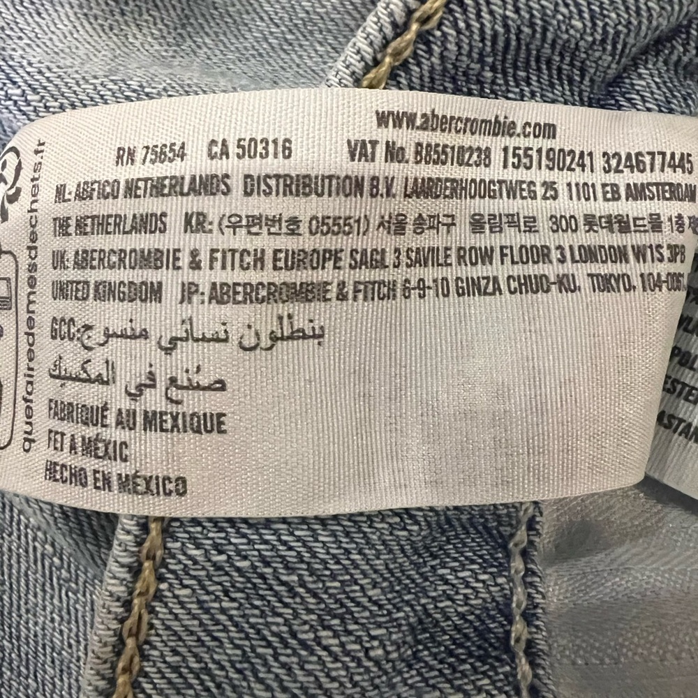 Abercrombie & Fitch 90’s High Rise Straight Leg Jeans - Picture 7 of 8